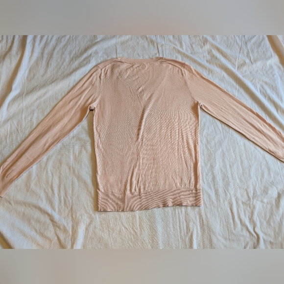 Quince V Neck Sweater Size Small Cashmere Blend Petal Pink - Picture 2 of 7